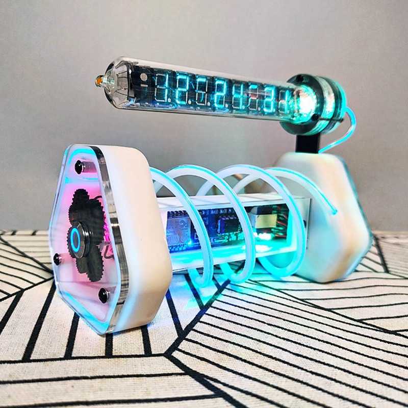 Diy Electronics Table - ルームデザイン時計 ベッドサイドテーブル時計 モダンな卓上デジタルDIY時計 蛍光 ホームデコレーション 電子時計