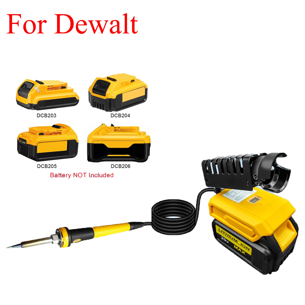 Diy Electronics Hobby - ポータブルはんだごてキット、Dewalt 20Vバッテリー対応、60Wコードレス電気はんだごてツール、DIY家庭修理用