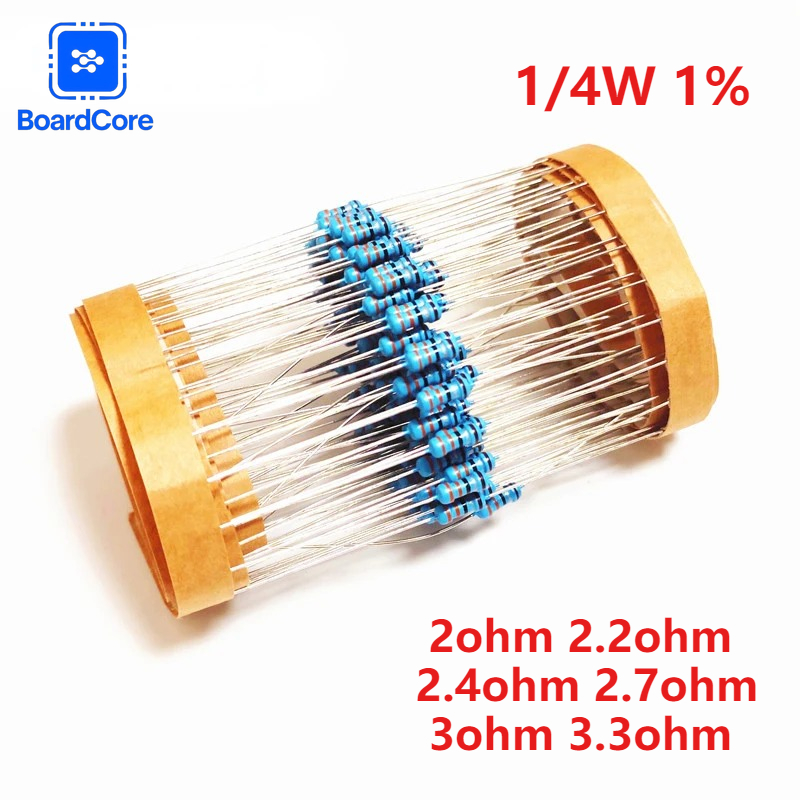 Resistor Kit 1 4W - 100/120 個 1/4W 1% 金属皮膜抵抗器キット 2-3.3Ω