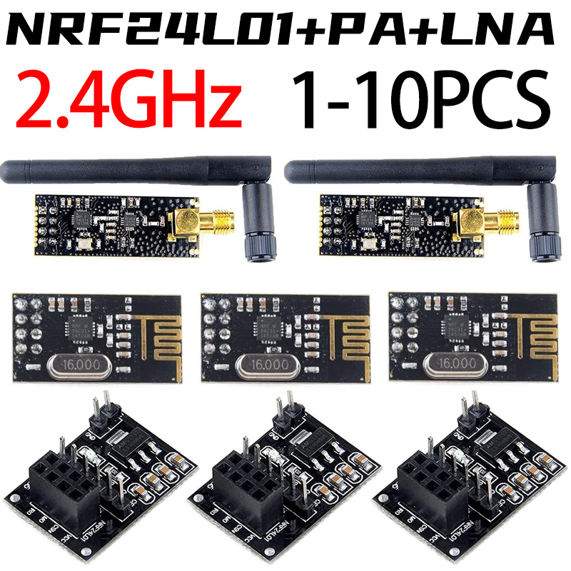 Nrf24L01 Module Wireless - ワイヤレスデータ転送モジュールnrf24l01 + 2.4g、2.4ghz、nrf24l01、nrf24l01 pa lna、arduino用1000メートル