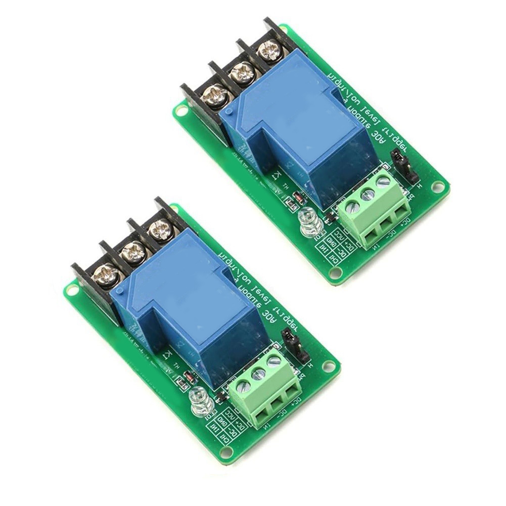 Relay Module 5V - 2個の5Vシングルチャンネルリレーモジュールは、産業用に設計されており、高耐久性のAC 250V30AおよびDC 30V30Aのスイッチング容量を備えています。