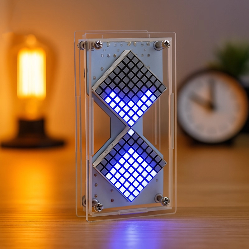 Diy Electronics Hobby - サイバーパンク DIY LED マトリックス砂時計 重力センサー カウントダウンタイマー時計