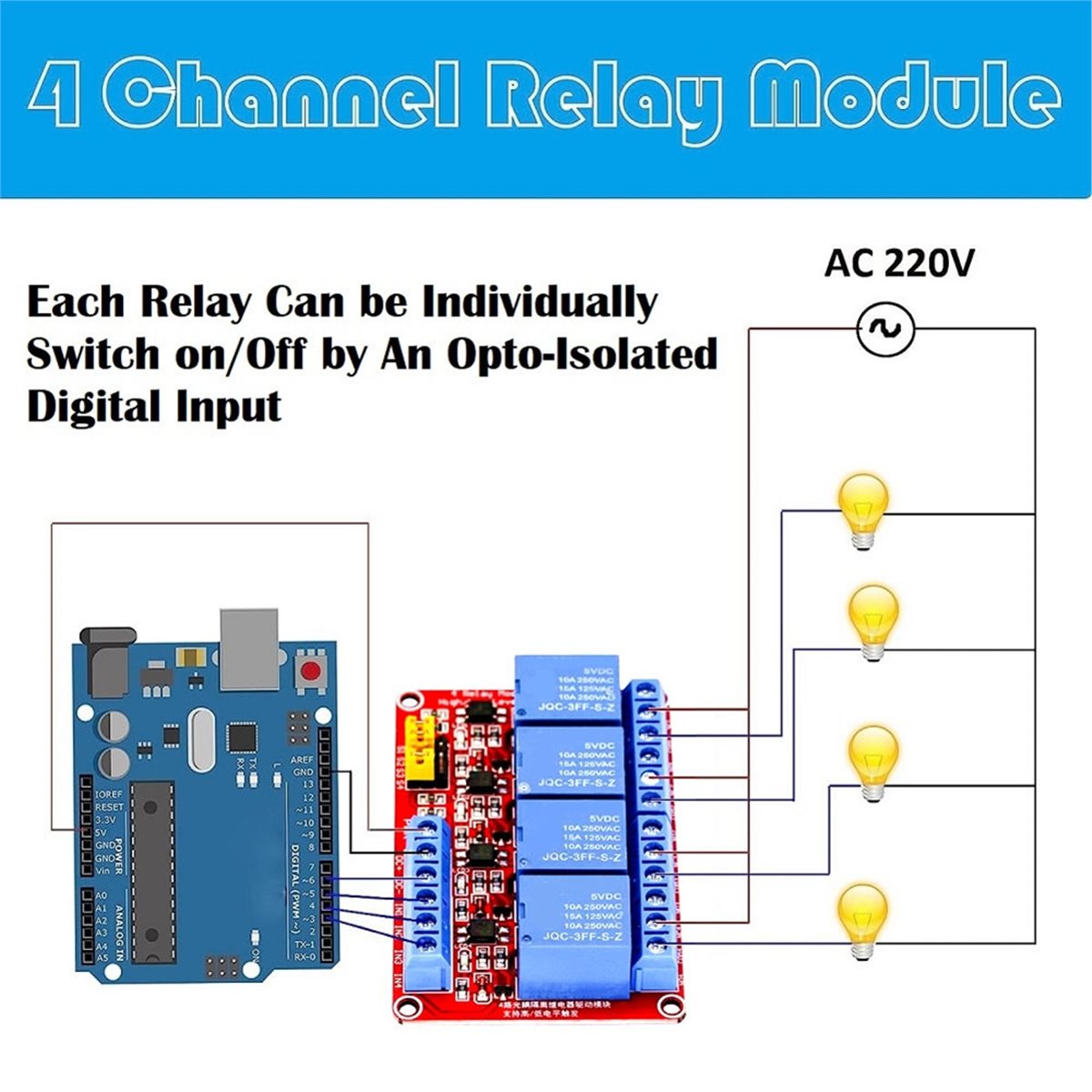 A49T 4 チャンネル リレー モジュール 5V 12V  - Relay Module 5V のレビューと価格