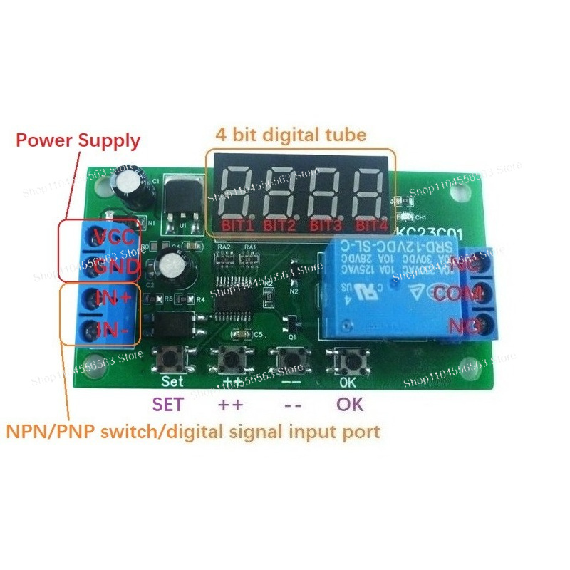 多機能パルスカウンタースイッチ調整可能なタイマー遅延ターンオ - Relay Module 5V のレビューと価格