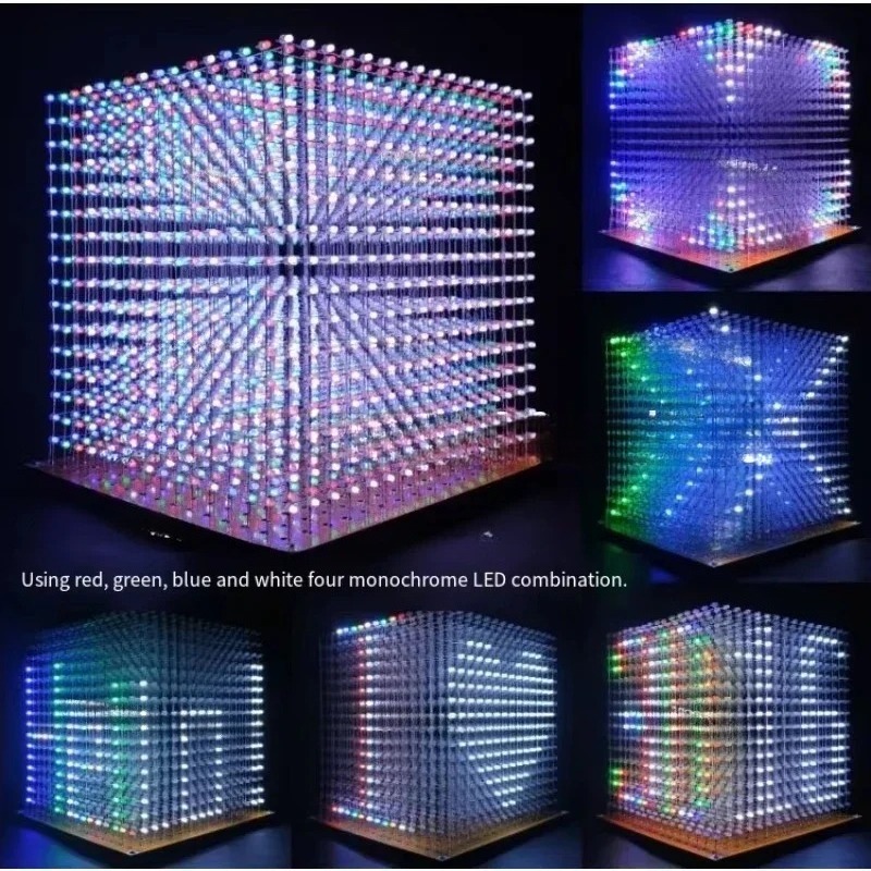 3 D16mini ライトキューブキット 16x16x16  - Diy With Electronics のレビューと価格