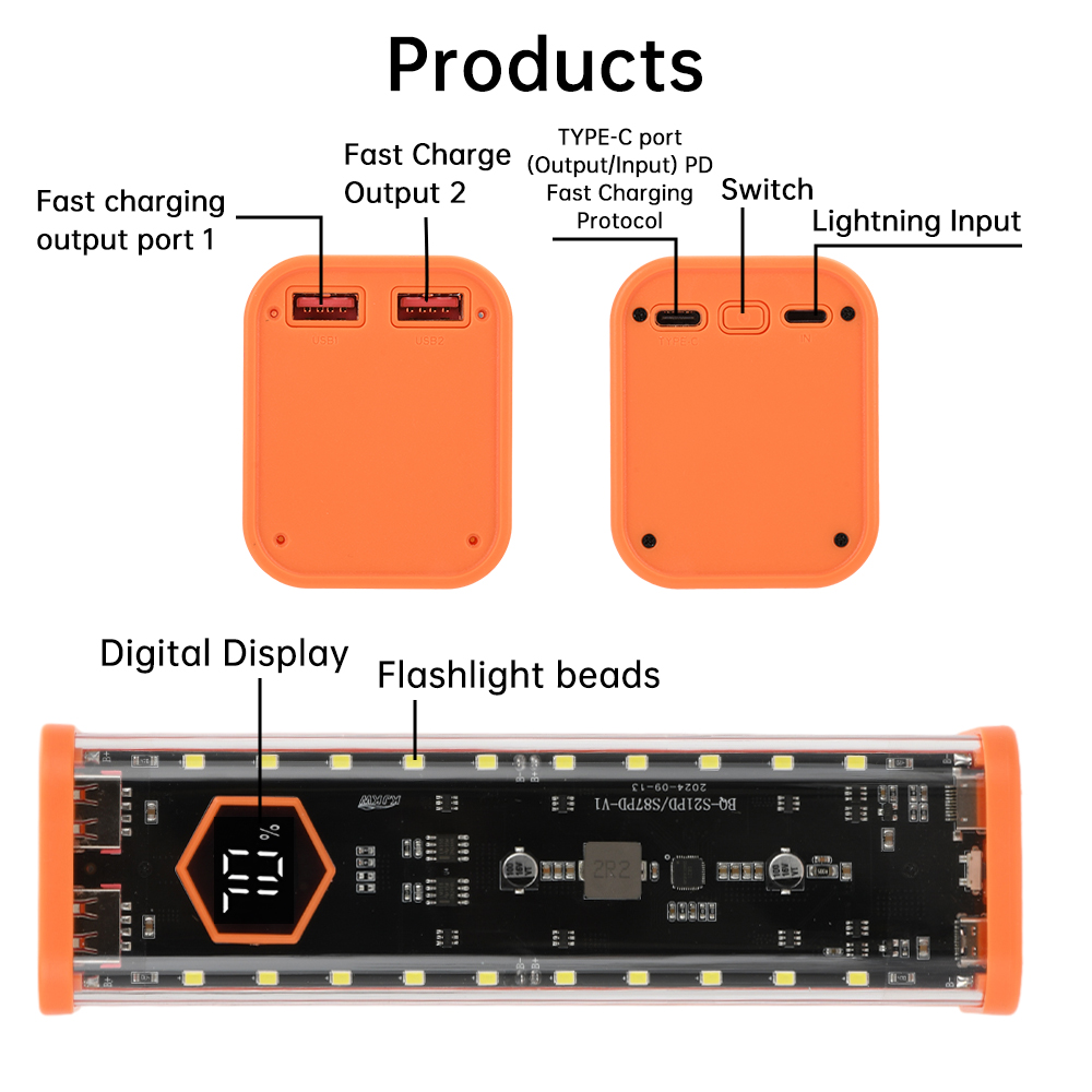 8*21700 バッテリーケース 22.5W 急速充電 DI - Diy Electronics Hobby のレビューと価格