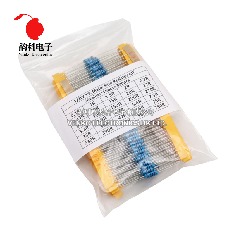 300個 150個 1/2W 1W 3W 2W 抵抗 1%  - Resistor Kit 1 4W のレビューと価格