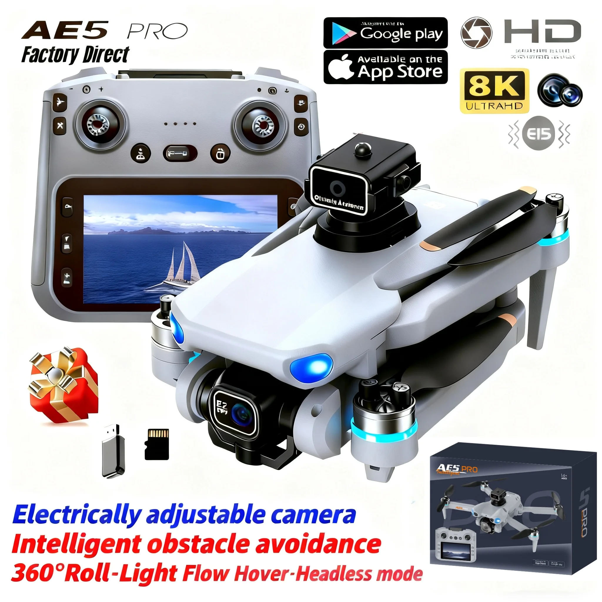 AE5 Pro ドローン 8K HD 4.5インチスクリーン - Diy Drone Electronics Kit のレビューと価格