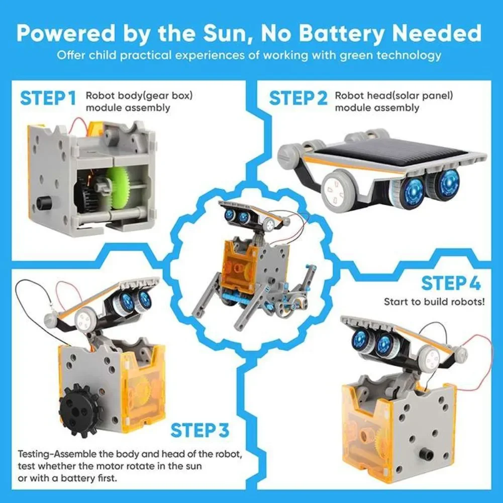 13 in 1 ソーラーロボット科学キット DIY ビルディ - Diy Electronics Hobby のレビューと価格